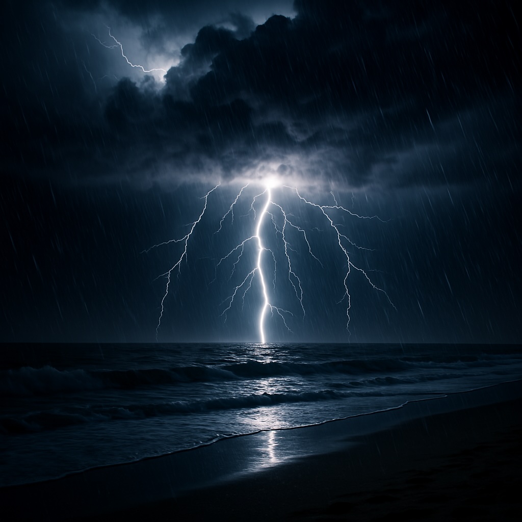 Storm with lightning