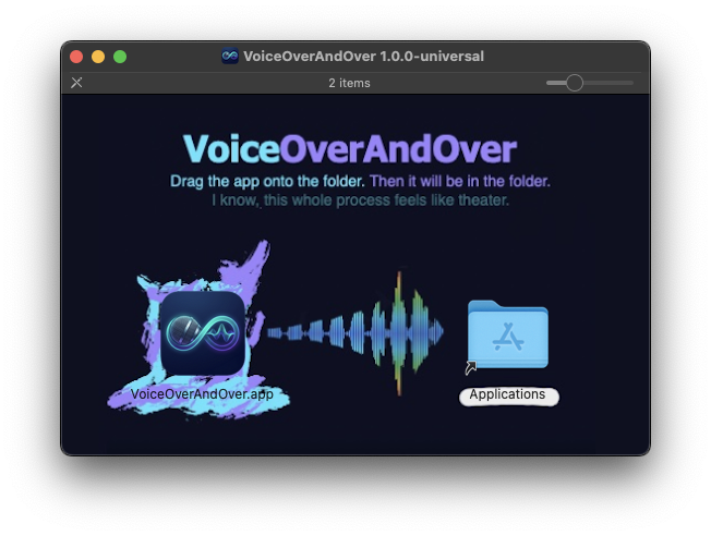 macOS DMG window
